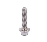 Semme Vis à Bride Hexagonale M6 en Acier Inoxydable SS304, Boulons de Rondelle, Attaches de Service pour l'industrie et la Construction, 10 Pièces (M6*25)