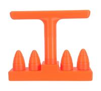 Semoir à Graines Manuel 1 Set en Plastique Orange pour Semis | Outil Portable, Crée Plusieurs Trous à Fois, Espacement Régulier, pour Pots de Fleurs, et Pelouses