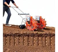 Semoir à maïs à double roue, épandeur de graines de soja manuel, espacement/profondeur de plantation réglables, comprend 8 disques de semis pour la plantation d'arachides/maïs/soja/fèves(12-Nozzle)