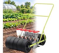 Semoir à maïs manuel, distributeur de graines réglable pour potager 5rows | Trémie durable en polycarbonate, convient pour le chou, le persil, les épinards, la laitue et bien plus encore