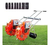 Semoir de jardin de précision à pousser à la main pour maïs, soja, coton, cacahuètes, machine de plantation à double rangée, équipement agricole portable