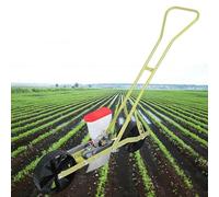 Semoir de jardin manuel à pousser à la main avec espacement des rangées réglable et profondeur de plantation pour une culture efficace du jardin