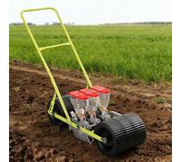 Semoir de jardin manuel à pousser,Semoir à légumes manuel avec espacement des rangs et profondeur réglables,Machine de semis en ligne agricole pour agriculteurs,Épandeur portatif pour poireaux ( C)
