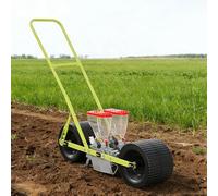 Semoir de Jardin Manuel, semoir Manuel Multifonctionnel pour semis en Ligne, Machine agricole portative et Efficace, adapté au maïs, aux arachides, aux Radis et à Divers légumes.(2 Row)