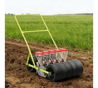 Semoir de Jardin Manuel, semoir Manuel Multifonctionnel pour semis en Ligne, Machine agricole portative et Efficace, adapté au maïs, aux arachides, aux Radis et à Divers légumes.(5 Row)