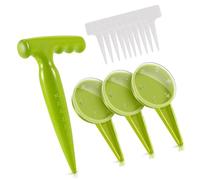 Semoir et outil de plantation en plastique Semoir de jardin réglable pour le jardinage domestique avec contrôle de la profondeur Semoir de jardin portatif facile à utiliser