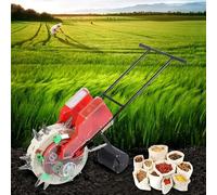 Semoir manuel 2 en 1 pour gazon et épandeur d'engrais, profondeur réglable pour pelouse et jardin