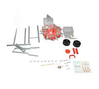 Semoir Manuel à Pousser à la Main, Rouleau applicateur d'engrais, planteur en rangée pour Plantation de maïs, soja, Pois, Acier Inoxydable Durable, espacement réglable, 7 Buses