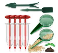 Semoir manuel de jardin, distributeur de portable, 39,2/33,2/17 cm, outils de plantoir de , design précis de plantation de en pot, jardinage pour intérieur et extérieur, rouge et