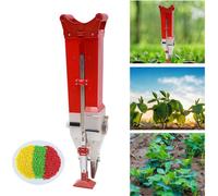Semoir manuel de précision en métal pour le jardin Semoir manuel de ligne pour les légumes Planteuse à double cylindre Réglable Fertilizer Applicator