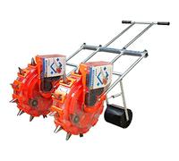 Semoir manuel portable - Double rangée manuelle pour maïs, coton, soja et cacahuètes - Distributeur de graines multifonction avec 9 bouches pour une plantation de précision