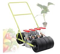 Semoir manuel portable pour légumes, espacement des rangs réglable, contrôle de la profondeur pour plantation de précision de coriandre, chou, épinard, céleri - Capacité de 6 rangées