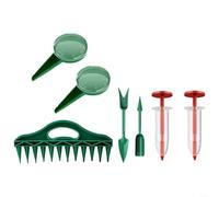 Semoir manuel pour légumes, fleurs, bonsaï, espacement, perforatrice en plastique vert léger et robuste (C)