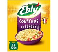 Semoule et cereales Ebly - 380621 - Couscous en Perles 10 Min Cuisson 10 Minutes Set de 6 x 3 Sachets Cuisson de 100 g