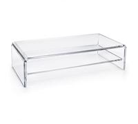 Semper Plastic Support d'Écran en Verre Acrylique Transparent - Rehausseur Exclusif avec Plateau Intermédiaire - Fabrication Allemande, 10 mm d'Épaisseur - Support de Qualité