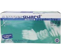 Semperguard 816780637/3000001629 Xpert einmalschutz Gant en nitrile, non poudrés, les produits chimiques Protection anti-éclaboussures, en latex Taille 8-9 L, vert/bleu (Lot 100)
