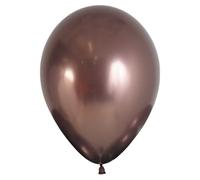 Sempertex - Ballons design miroir 976 en latex - Lot de 50, Marron truffe, Taille Unique