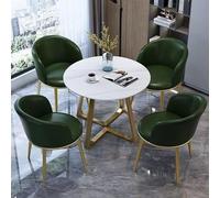Semplice Piccolo Ensemble de table de salle à manger ronde moderne avec chaises, table de conférence pour salle à manger/cuisine, design élégant et peu encombrant 80 x 74,9 cm
