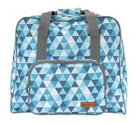 SEMPLIX Sac à surjeteuse/Coverlock design diamant, grand, stable, pour transporter et ranger toutes les machines courantes, 44 x 38 x 33 cm, Bleu pétrole/turquoise, 44x38x33 cm, Moderne