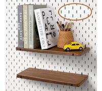 SEMPOMA Lot de 2 grandes étagères en bois massif pour Ikea Skadis, 40,6 x 15,2 cm