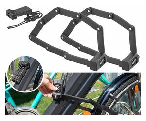 Semptec 2 antivols pliables en acier de 82 cm avec code à 4 chiffres