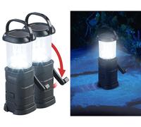Semptec 2 lanternes de camping solaires à LED avec dynamo