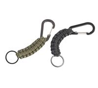 Semptec 2 porte-clés en paracorde avec mousqueton et corde 1,2 m