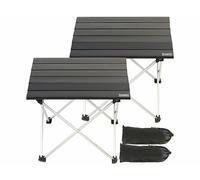 Semptec 2 tables de camping d'appoint pliables en aluminium