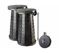 Semptec 2 tabourets de voyage pliables avec sangle