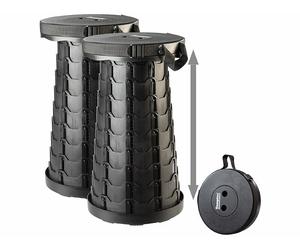 Semptec 2 tabourets de voyage pliables avec sangle