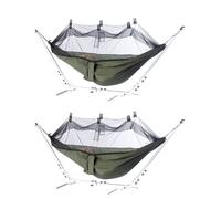 Semptec 2 toiles de hamac en soie de parachute avec moustiquaire