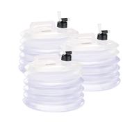 Semptec : 3 bidons à eau pliables pour le camping / jardinage - 15 L transparent G
