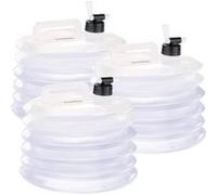 Semptec : 3 bidons à eau pliables pour le camping / jardinage - 15 L transparent G