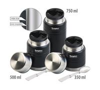 Semptec 3 récipients isothermes à double paroi 350/500/750 ml avec cuillère