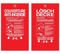 Semptec Couverture coupe-feu en fibre de verre 100 x 100 cm