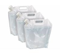 Pack de 3 bidons à Eau Pliables 5 L avec poignée de Transport, sans bisphénol A [Semptec]