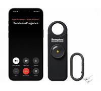 Semptec Porte-clés alarme d'autodéfense 130 dB avec lampe de poche - coloris noir