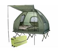 Tente toutes saisons 4 en 1 - Semptec - pour 2 personnes - lit de camp, matelas et oreillers gonflables