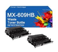 SEMTGJ Bouteille de Toner usagé Compatible MX-609HB, Compatible avec Les imprimantes Sharp MX-M2630, MX-M2651, MX-M3050, M3051 et M3070. Installation et Utilisation faciles.,MX609HB-2Set