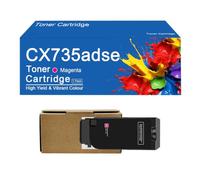 SEMTGJ Cartouche de Toner 4 Couleurs CX735adse, Haute capacité 28 000 Pages | Pièce de rechange pour imprimantes Lexmark CX735adse,CX735-M