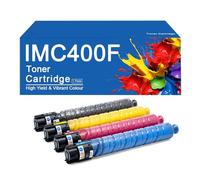 SEMTGJ Cartouche de Toner 4 Couleurs Haute capacité IM C400F de Remplacement pour imprimantes Ricoh IMC300F, IMC400F, IMC400SRF et IMC401F. Imprimez clairement.,IMC400F-4Color