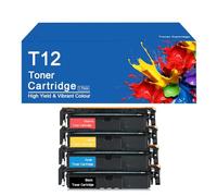 SEMTGJ Cartouche de Toner de Remplacement Compatible T12 T12L à Haut rendement pour imprimantes Canon imageCLASS X LBP1333CX MF1333C MF1333P, imprimez clairement,T12-4 Color