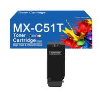 SEMTGJ Cartouche de Toner Haute capacité MX-C51T pour imprimantes Sharp MX-C507P, Facile à Installer et à Utiliser.,MXC51T-Yellow