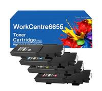 SEMTGJ Cartouche de Toner Haute capacité WorkCentre 6655 106R02744 106R02745 106R02746 106R02747 Compatible pour l'impression Xerox WorkCentre 6655/6655i,6655-4 Color