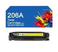 SEMTGJ Cartouches de Toner Couleur de Remplacement 206A (206A W2110A W2111A W2113A W2112A) pour imprimante HP Color LaserJet Pro M255DW M255NW M282NW, imprimez clairement.,206A -Y
