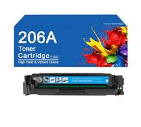 SEMTGJ Cartouches de Toner Haute capacité 206A (206A W2110A W2111A W2113A W2112A) pour imprimante HP Color LaserJet Pro M255DW M255NW M282NW M283CDW M283FDW,206A -C