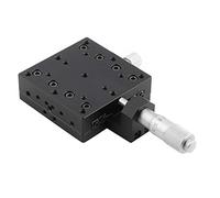 SEMX60-AC Table Linéaire de Précision, Plateforme de Coupe en Alliage d'Aluminium Noir, 60x60mm, Guide Linéaire à Rouleau Croisé, Course ±6.5mm, pour Positionnement de Précision