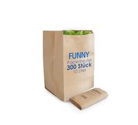 Semy AG-791 Bio Sacs en Papier Env. 10 L 1er Pack (1 x 300 pièces) Marron