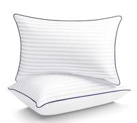 SEMZSOM Lot de 2 oreillers d'hôtel pour Dormir de Taille Standard, Oreiller Alternatif en Duvet Doux pour Les Personnes Dormant sur Le côté, Le Dos ou Le Ventre