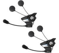 Sena 20S Evo HD Bluetooth Double Pack du système de communication, noir, Taille unique